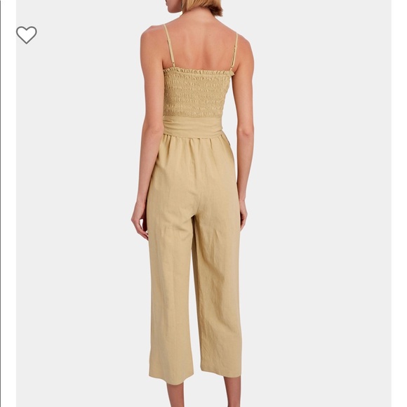 INTERMIX Belted Smocked Jumpsuit - Picture 2 of 11